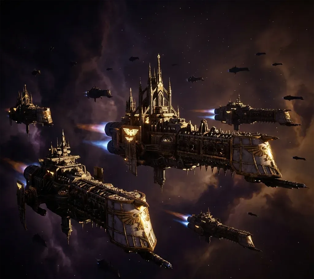 Imperial fleet arriving for the new edition